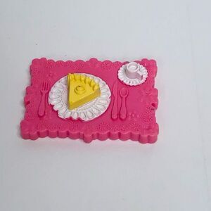 fisher price loving family doll house food tray pie‎ pink replacement vintage